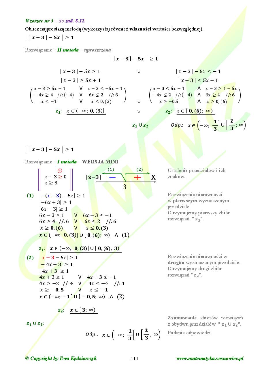 Wartość bezwzględna przykłady